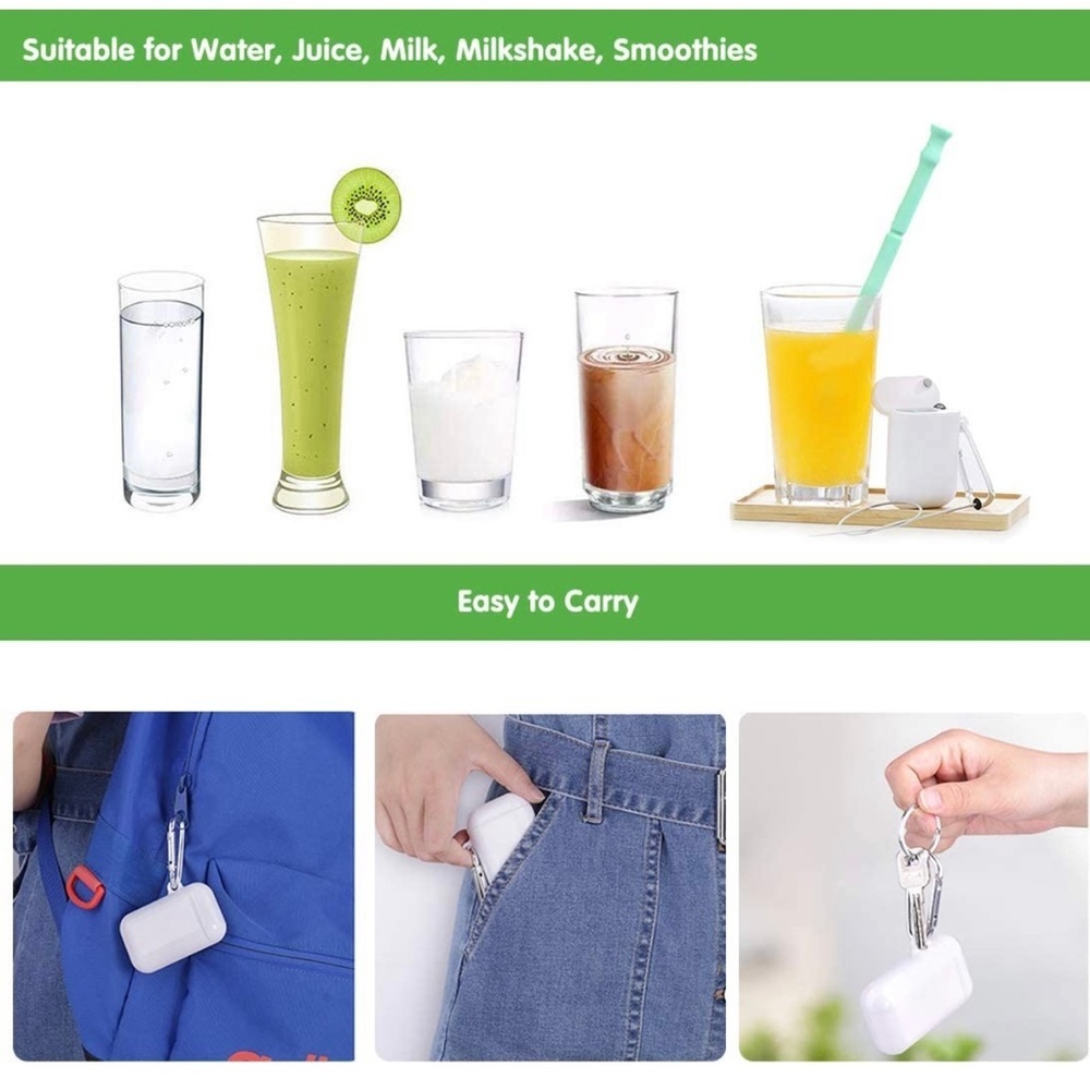 Reusable Silicone Collapsible Straw with Carrying Case - Picture 16 of 16